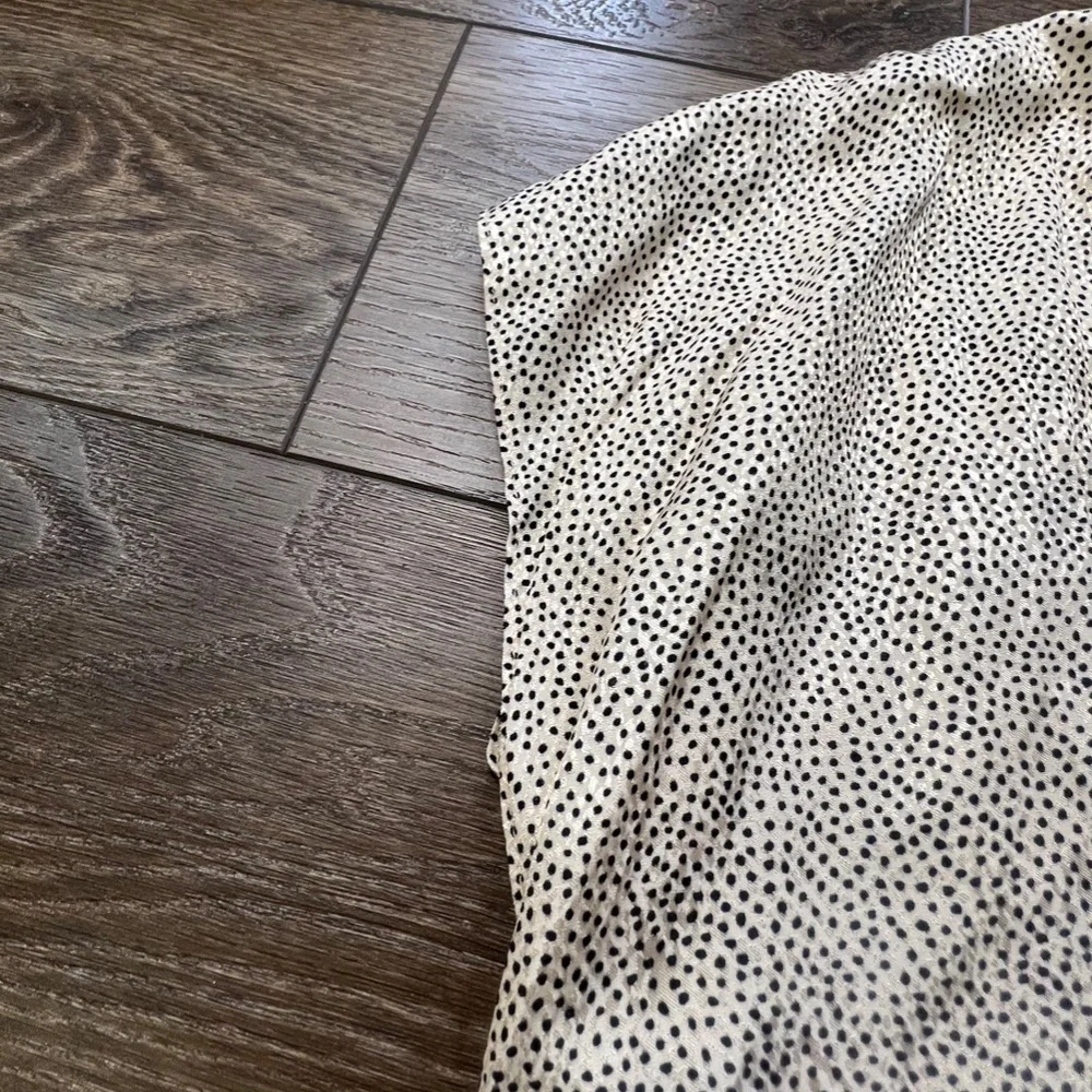 Sachin + Babi Short Sleeve Graham Women's Top, Cream Polka Dot Jacquard, Sz M - Picture 8 of 14